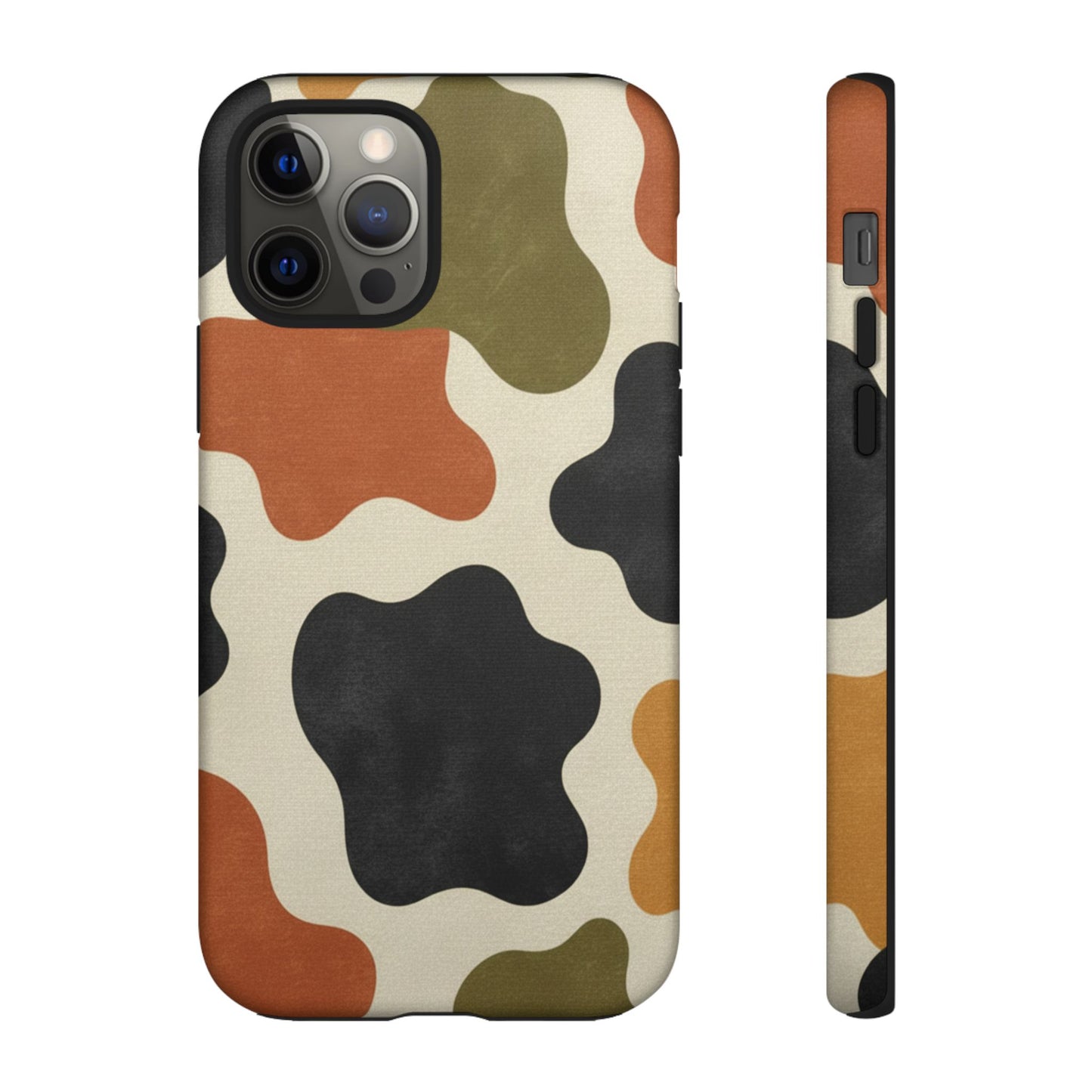 Retro Abstract Camouflage Phone Case — Earth Tone Tough Case