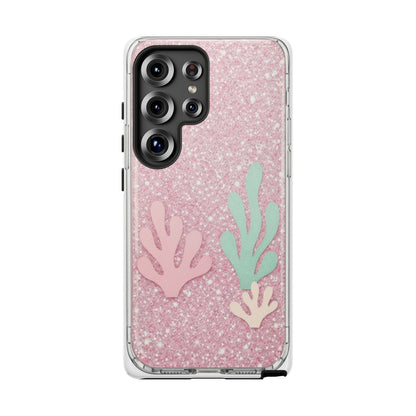 Pink Glitter Seaweed Tough Case - Sparkle Protective Phone Cover