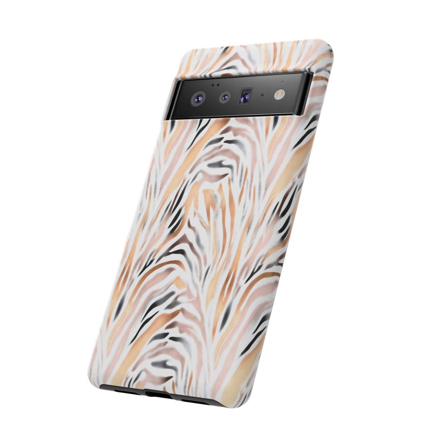 Tough Case — Neutral Watercolor Tiger Stripe Phone Case