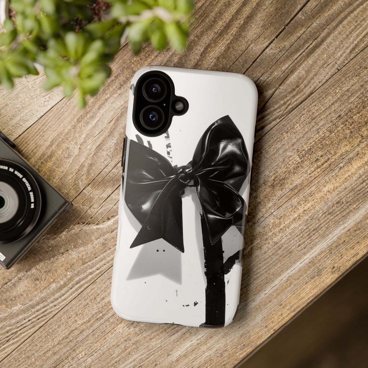 Phone Case — Black Bow Graphic Protective Cover