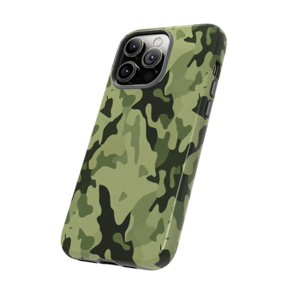 Camo Tough Phone Case — Military Green Protective iPhone Cover