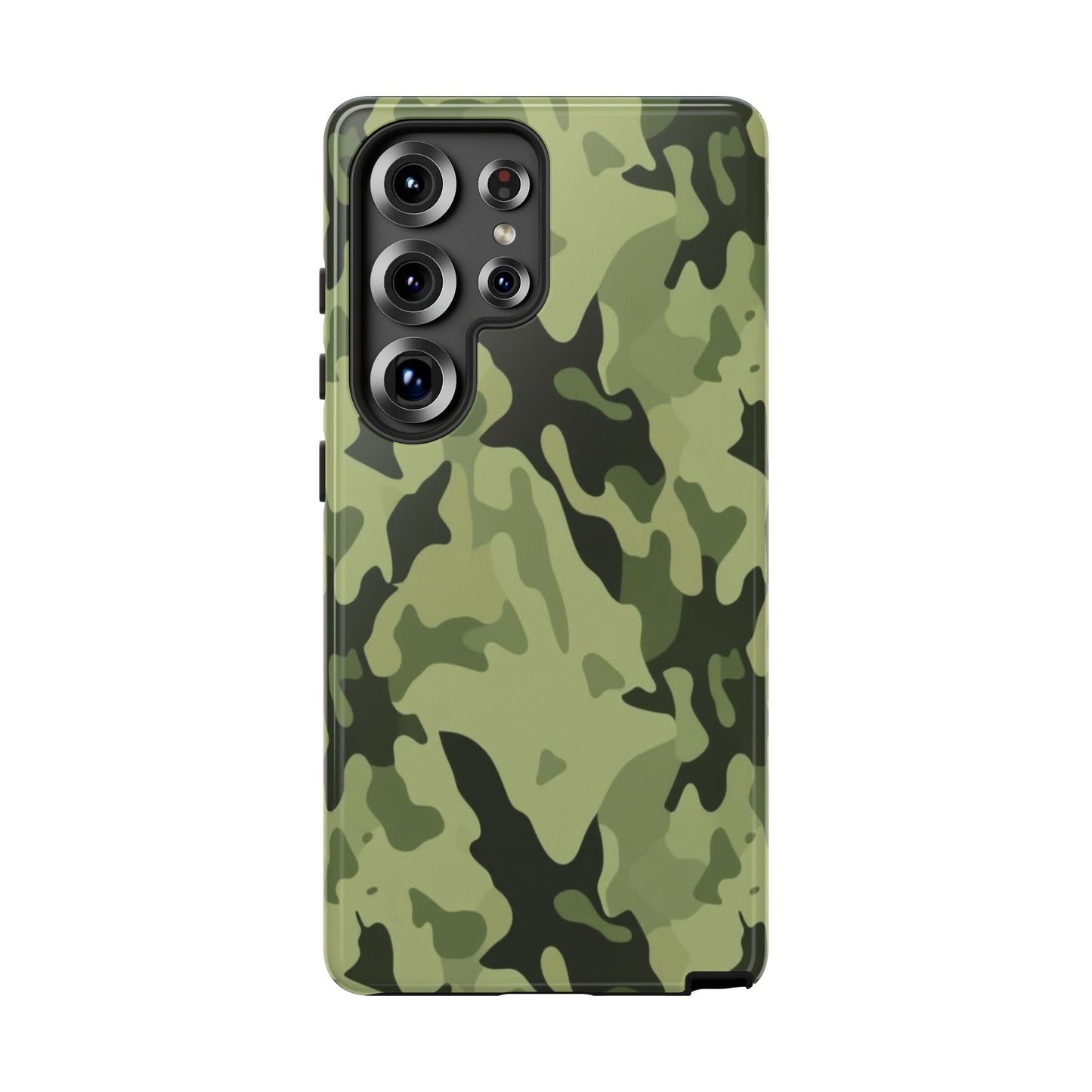 Camo Tough Phone Case — Military Green Protective iPhone Cover