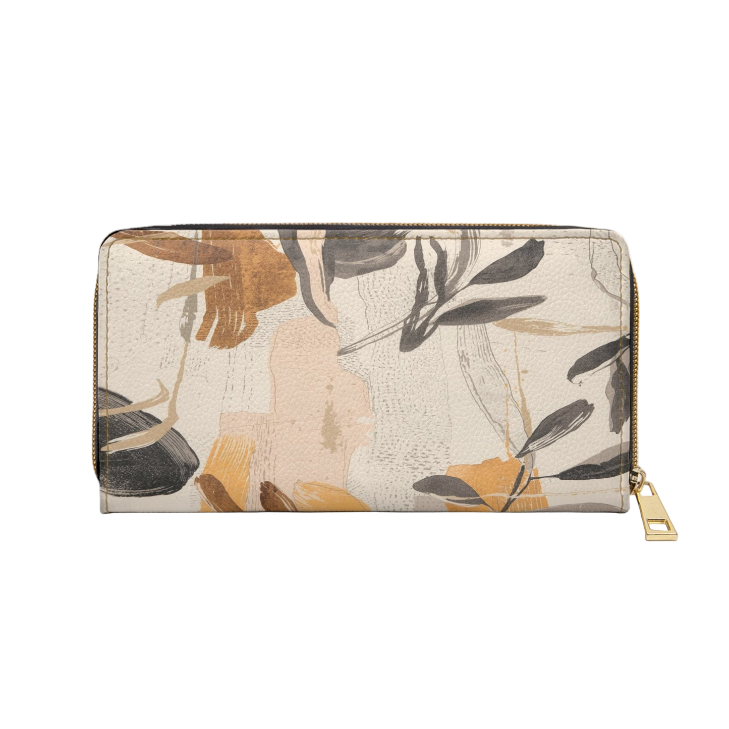 Women's Leafy Fall Wallet - Vegan Everyday Zipper Wallet