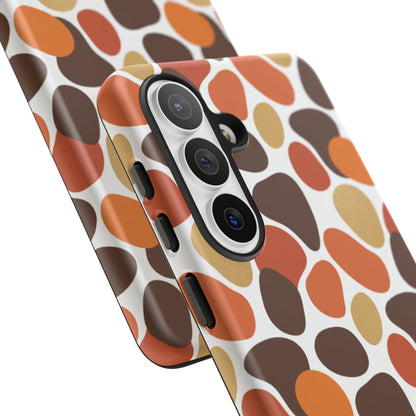 Phone Case — Retro Pebble Pattern in Warm Autumn Colors