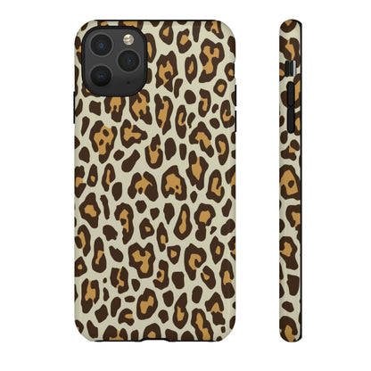Leopard Print Tough Phone Case — Durable Protective Animal Print Case