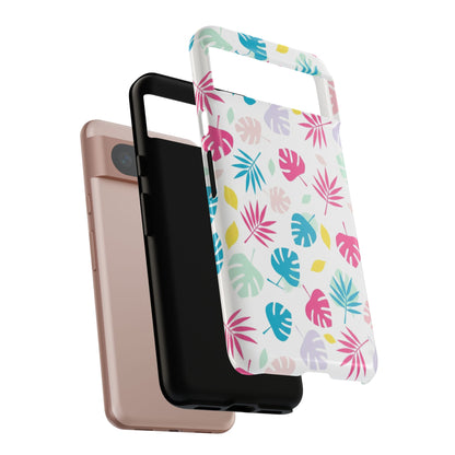 Tropical Leaf Phone Case — Colorful Pastel Monstera & Palm iPhone Case