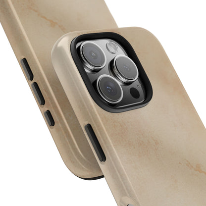 Tough Phone Case — Vintage Beige Marble Protective Phone Cover