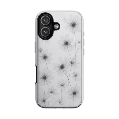 Tough Case — Black & White Floral Tough Phone Case
