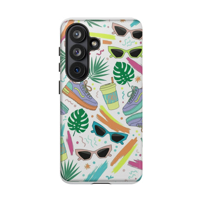 Tough Cases — Colorful Retro Sneakers & Sunglasses Phone Case