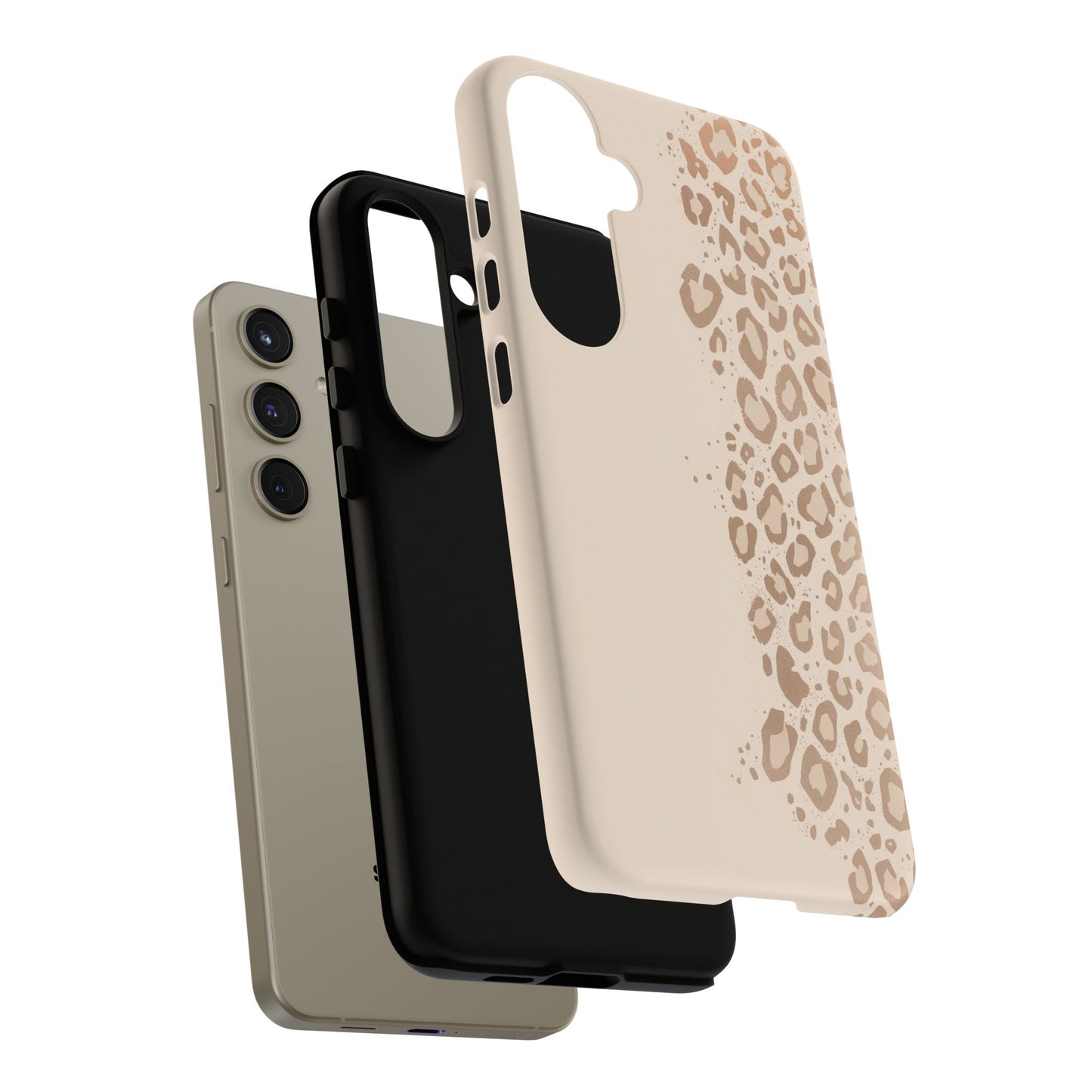 Phone Case – Beige Leopard Print Protective Cover