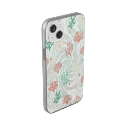 Pastel Seashell Phone Case — Coral Reef Wave iPhone Cover