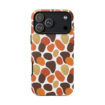 Phone Case — Retro Pebble Pattern in Warm Autumn Colors