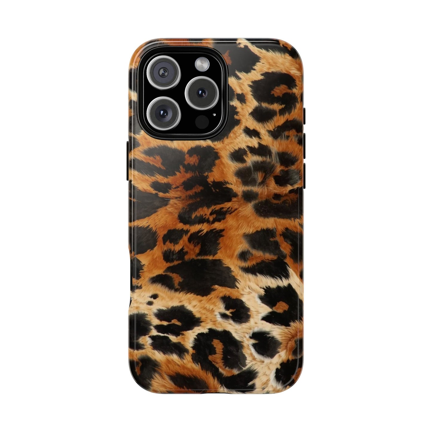 Leopard Print Tough Phone Case – Rugged Protective iPhone Cover