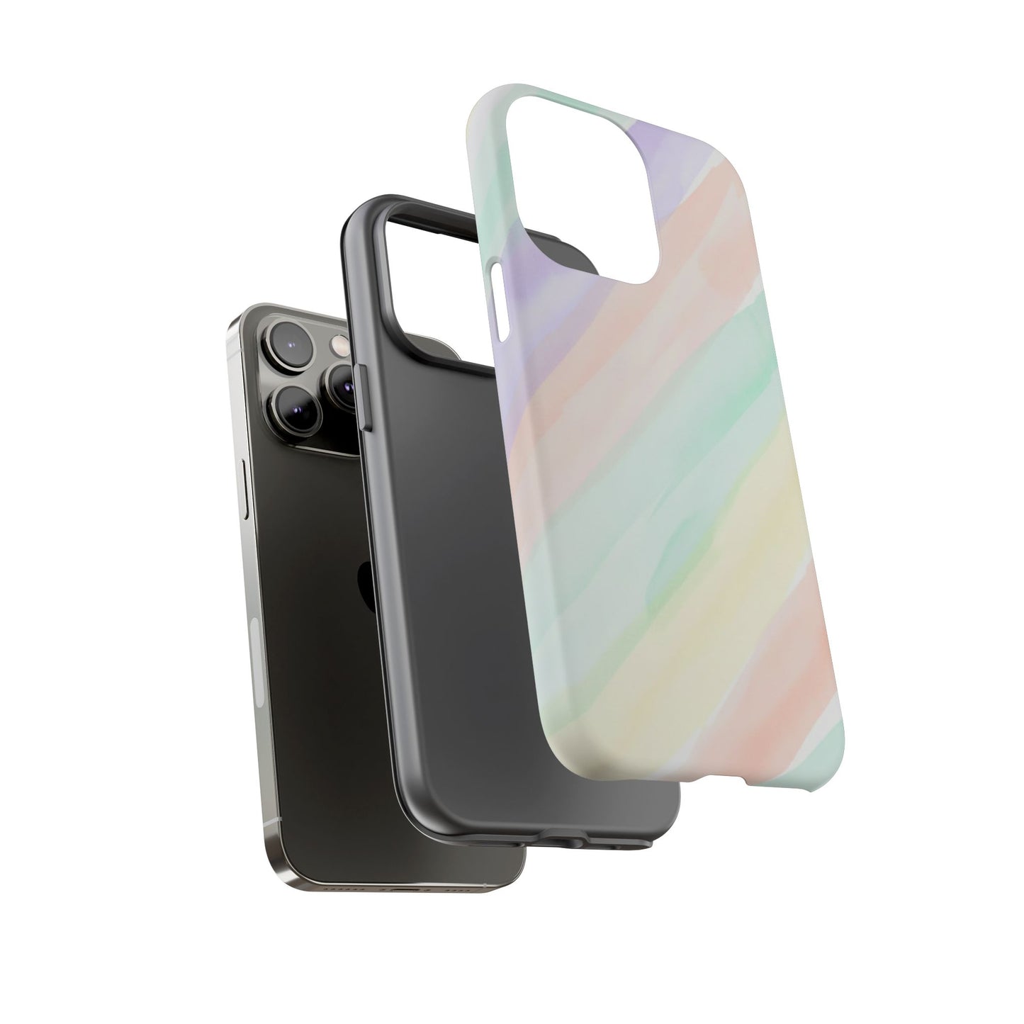 Pastel Watercolor Stripe Tough Phone Case