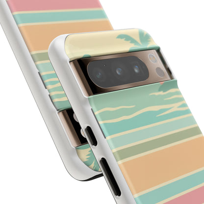 Tough Case — Retro Pastel Sunset Palm Tree Phone Case