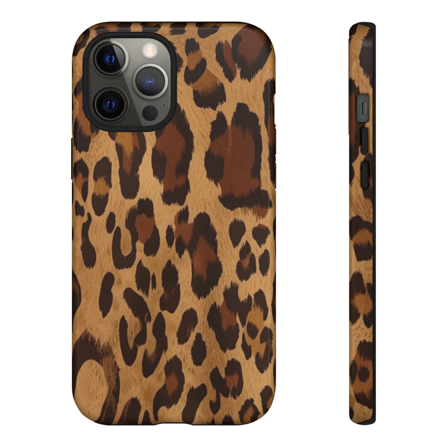 Leopard Print Tough Phone Case — Durable Animal Print Protective Cover