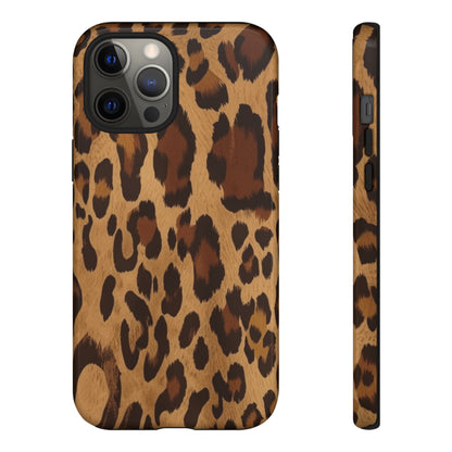 Leopard Print Tough Phone Case — Durable Animal Print Protective Cover