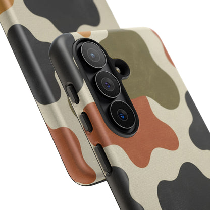 Retro Abstract Camouflage Phone Case — Earth Tone Tough Case