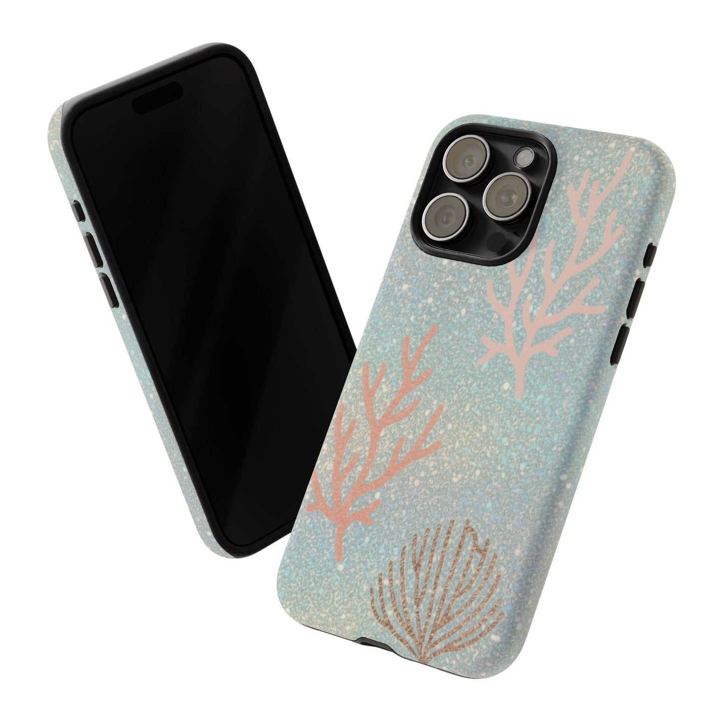Seafoam Sparkle Phone Case – Coral & Seashell Tough Case
