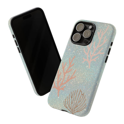 Seafoam Sparkle Phone Case – Coral & Seashell Tough Case