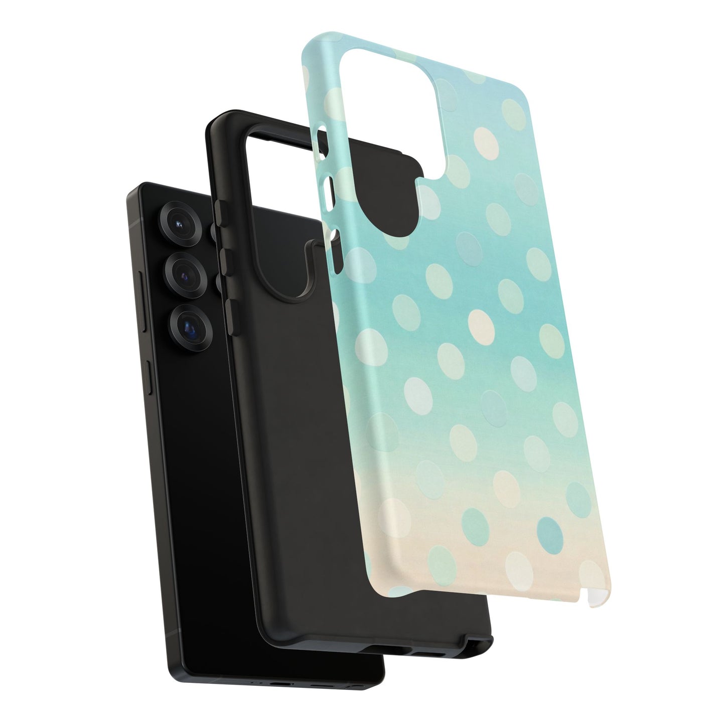 Abstract Palm Tough Phone Case — Minimal Coastal Blue Protective Cover