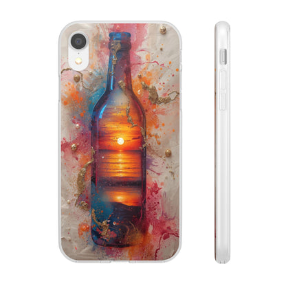 Copy of Floral Holographic Phone Case — Iridescent Leaves & Flowers Flexi Case