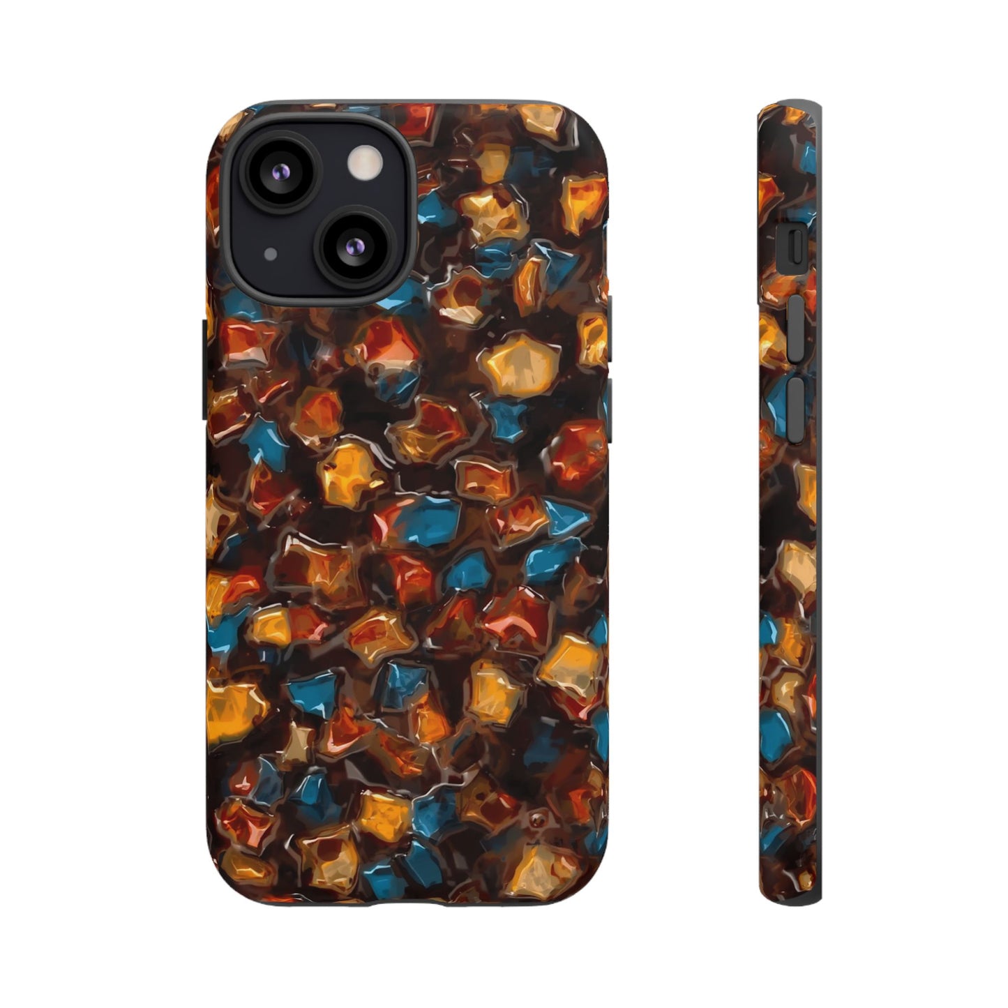 Phone Case - Amber Tortoiseshell Mosaic Protective Cover