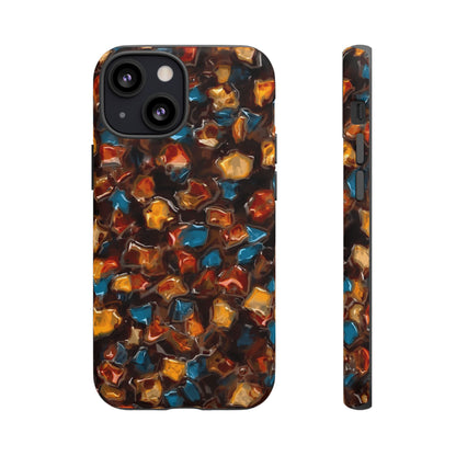 Phone Case - Amber Tortoiseshell Mosaic Protective Cover