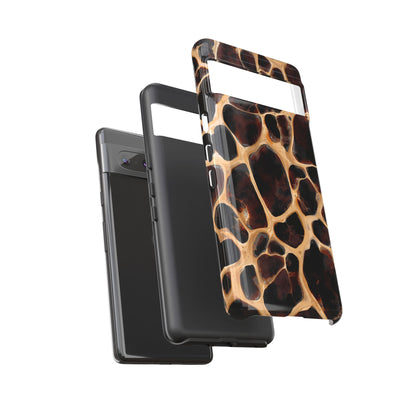 Phone Case — Brown Leather Dot Texture Rugged Protective Cover