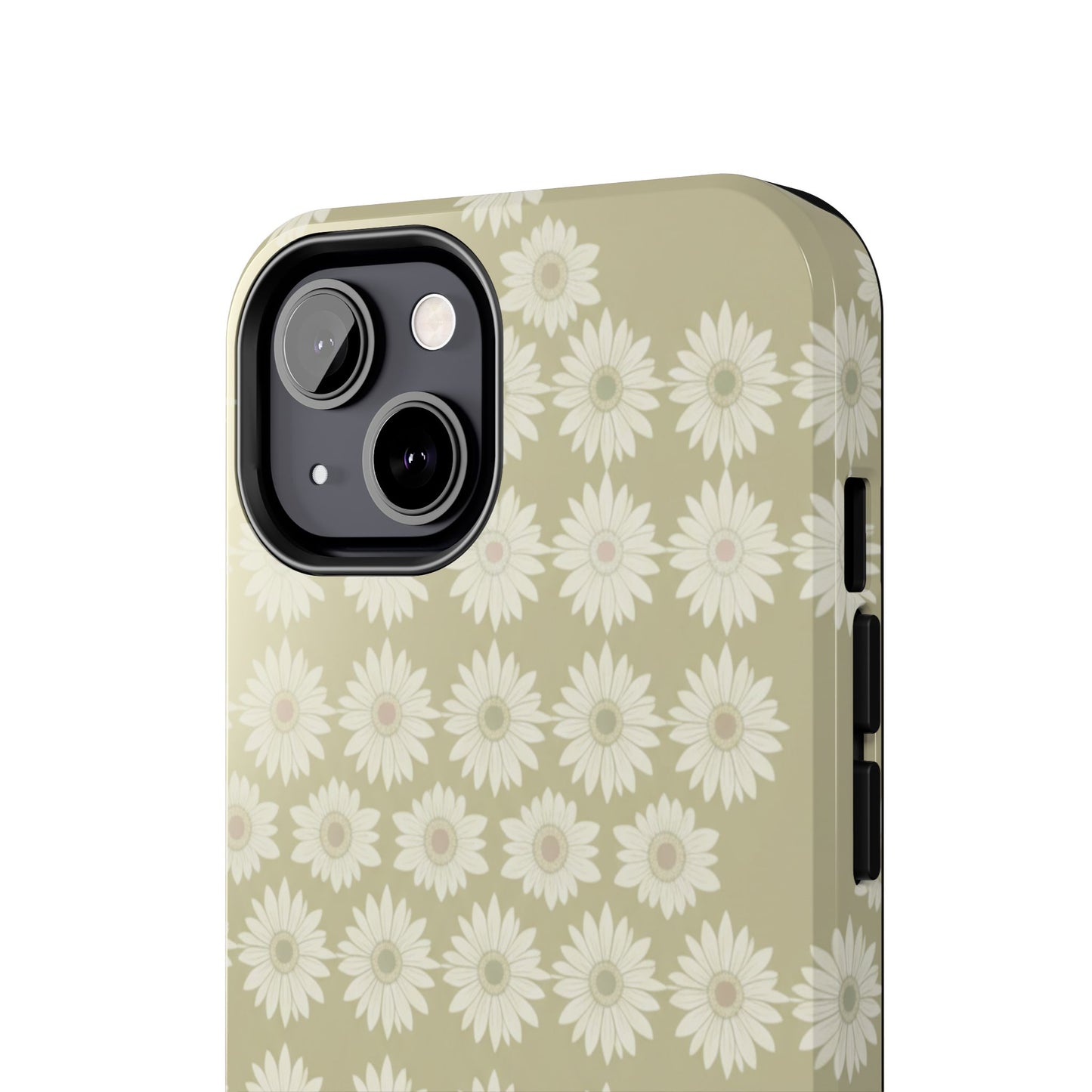 Daisy Pattern Tough Phone Case — Protective Floral iPhone Cover