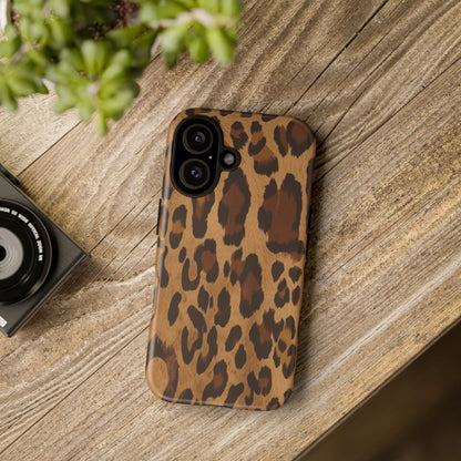 Leopard Print Tough Phone Case — Durable Animal Print Protective Cover