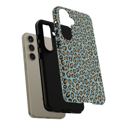 Leopard Print Tough Phone Case - Blue Cheetah Protective Cover