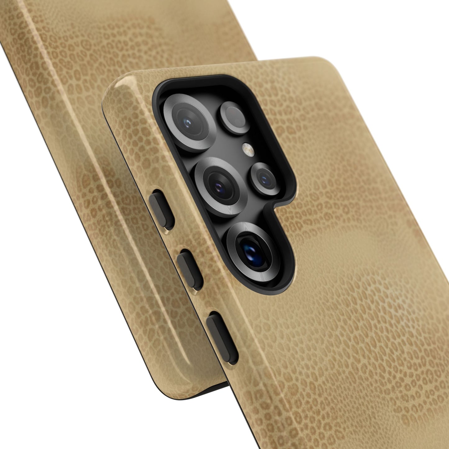 Tan Distressed Leather Texture Phone Case — Rugged Protective iPhone Cover