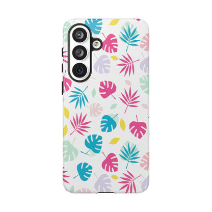 Tropical Leaf Phone Case — Colorful Pastel Monstera & Palm iPhone Case