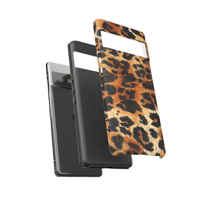 Leopard Print Tough Phone Case – Rugged Protective iPhone Cover