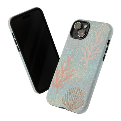 Seafoam Sparkle Phone Case – Coral & Seashell Tough Case