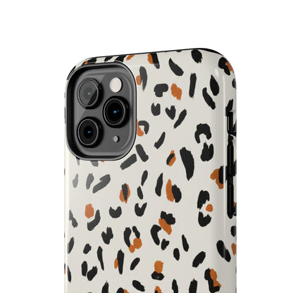 Leopard Print Tough Phone Case — Stylish Protective iPhone Cover