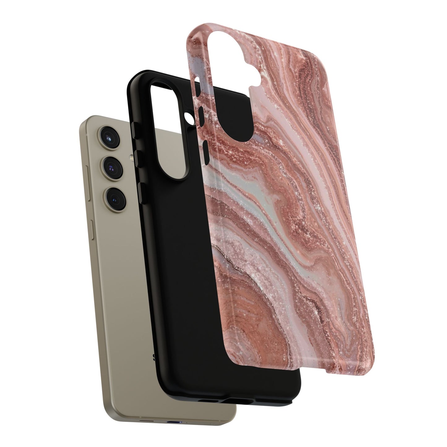 Rose Gold Marble Tough Phone Case