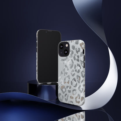 Silver Leopard Tough Phone Case