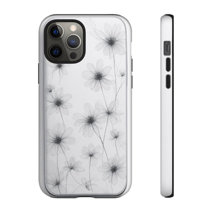 Tough Case — Black & White Floral Tough Phone Case