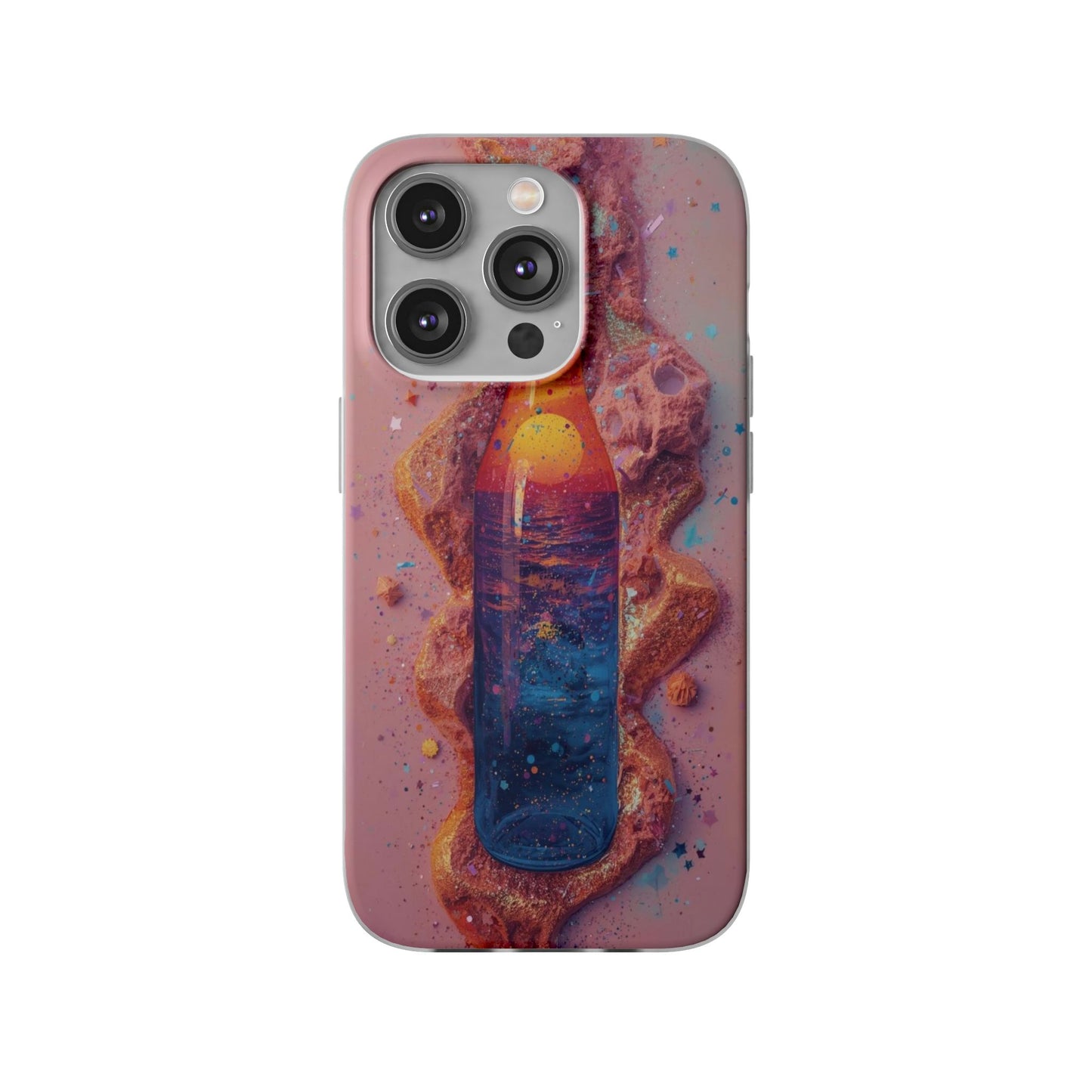 Phone Case — Surreal Sunset Bottle Art Flexible Protective Cover