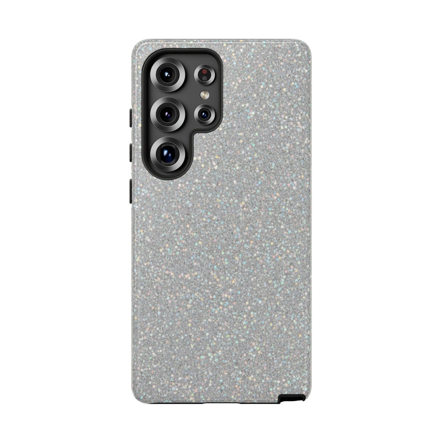 Glitter Silver Tough Phone Case — Sparkling Protective Phone Case