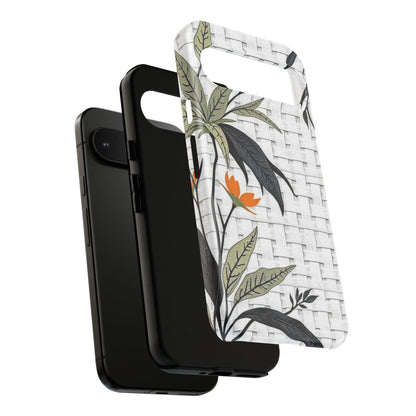 Floral Woven Tough Phone Case — Protective Botanical iPhone Cover