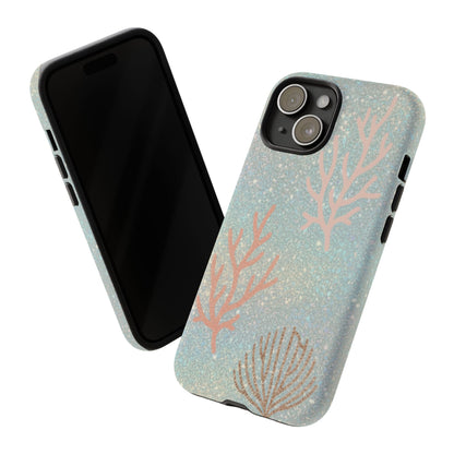 Seafoam Sparkle Phone Case – Coral & Seashell Tough Case