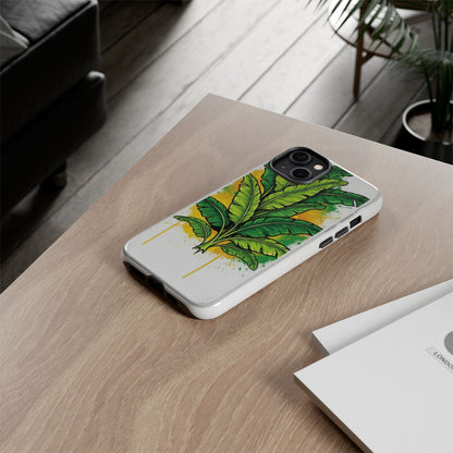 Tropical Banana Leaf Phone Case — Vibrant Green Plant Protector