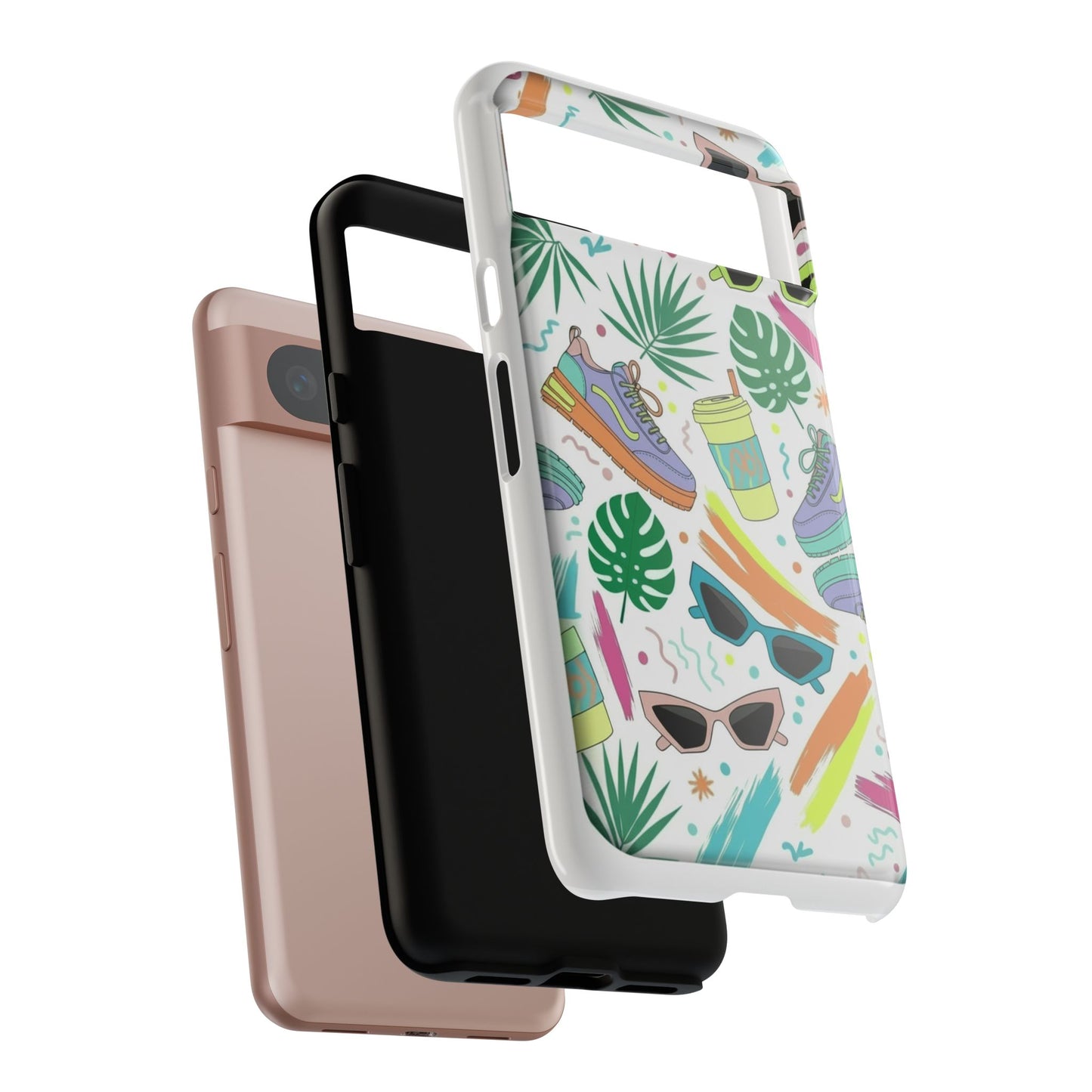Tough Cases — Colorful Retro Sneakers & Sunglasses Phone Case
