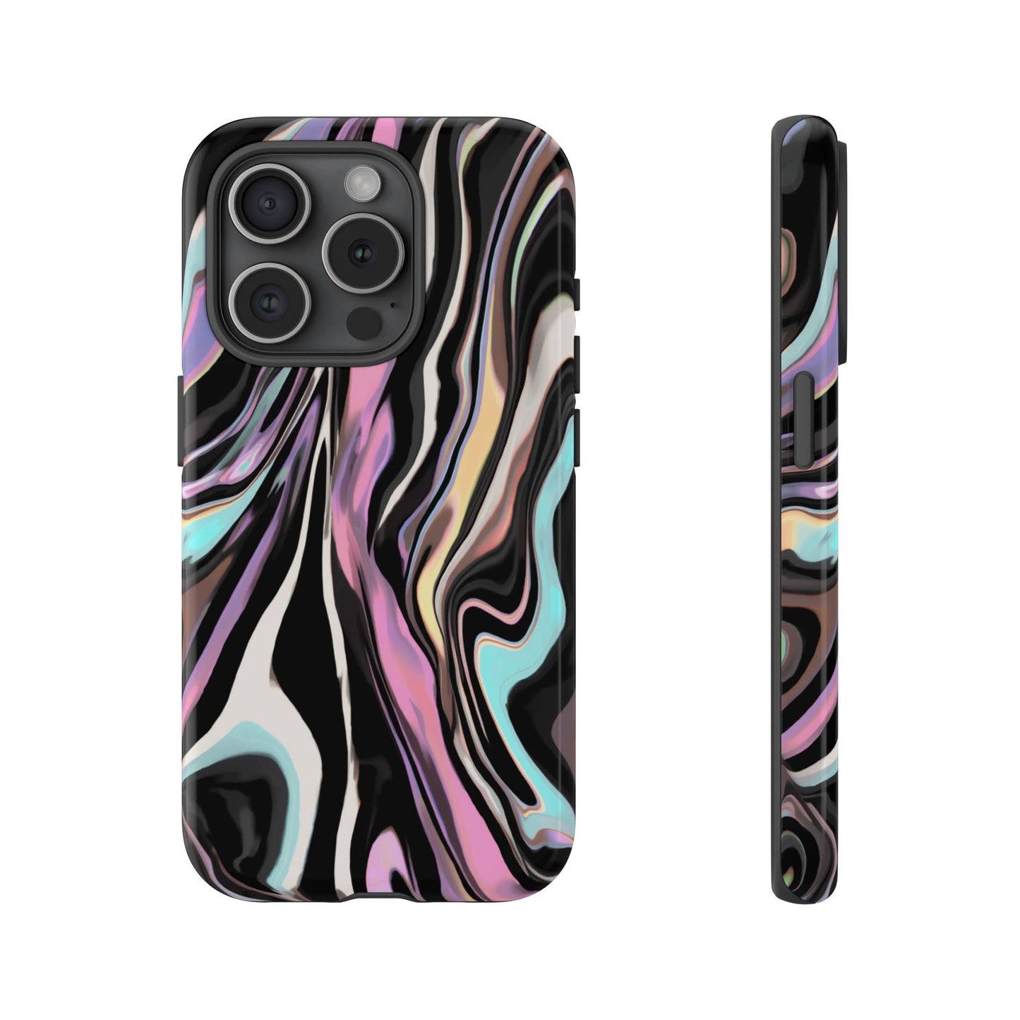Abstract Marble Tough Phone Case — Pastel Swirl Protective Cover