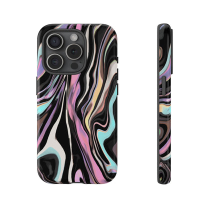 Abstract Marble Tough Phone Case — Pastel Swirl Protective Cover