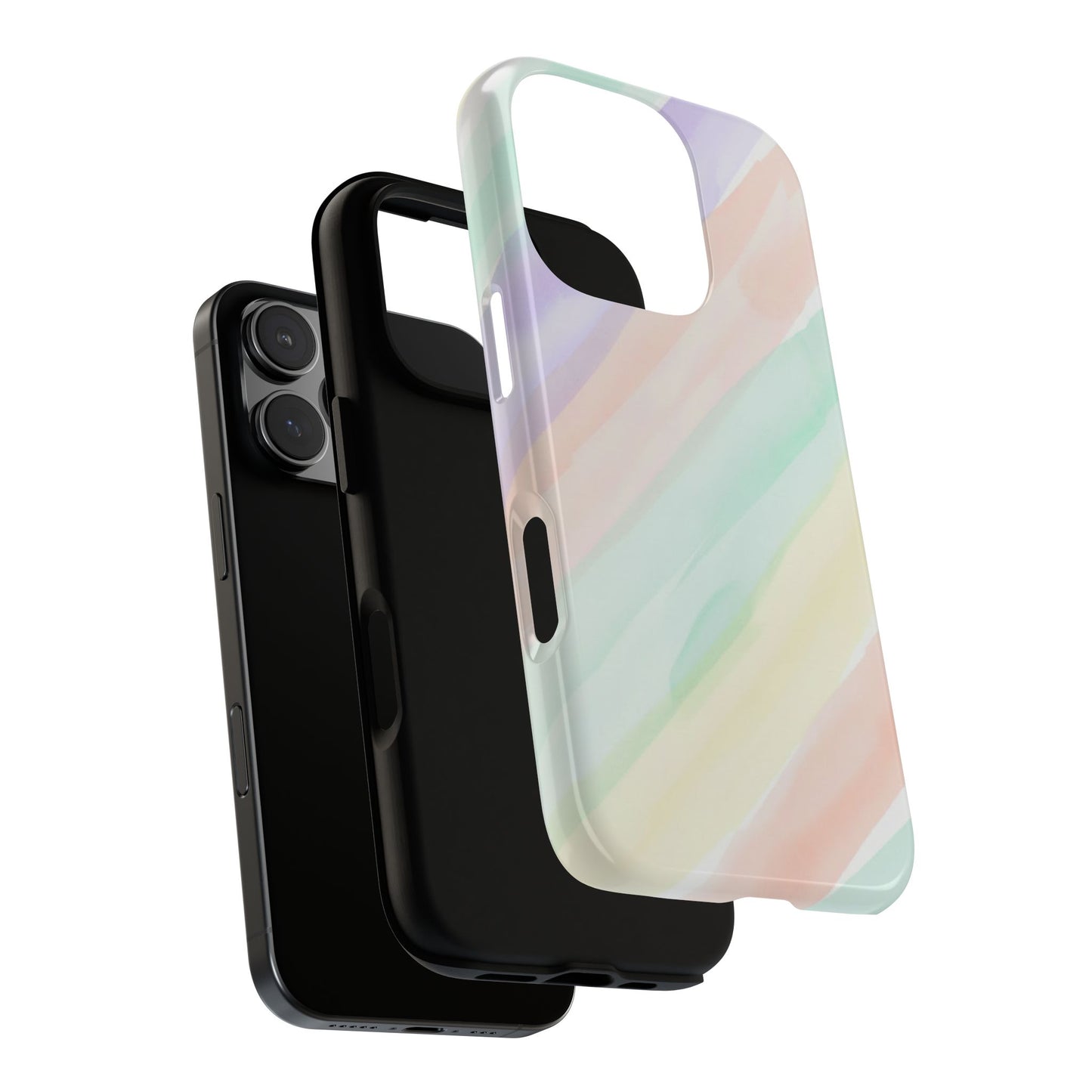Pastel Watercolor Stripe Tough Phone Case