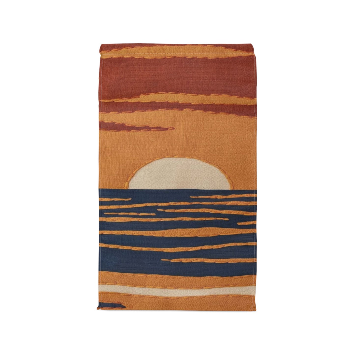Sunset Ocean Print, Polyester Lunch Bag, Eco-Friendly, Beach Day Essentials, Picnic, Back to School, Vibrant Summer Vibe
